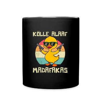 Karneval Köln KÖLLE ALAAF MADAFAKAS Lustiges - Tasse einfarbig - Schwarz - Vorne