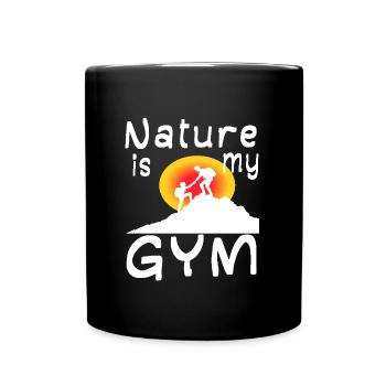 Salle de sport Fitness Sports de plein air Nature Randonnée - Mug uni - noir - Devant