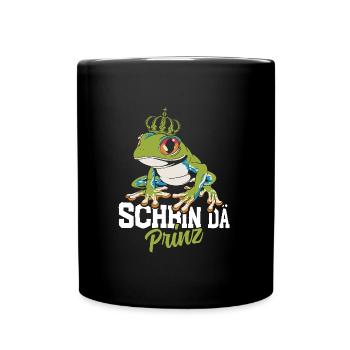 Karneval Kostüm Party SCHBIN DA PRINZ Lustiges - Tasse einfarbig - Schwarz - Vorne