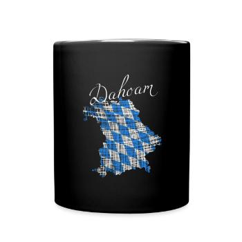 Dahoam in Bayern - Tasse einfarbig - Schwarz - Vorne