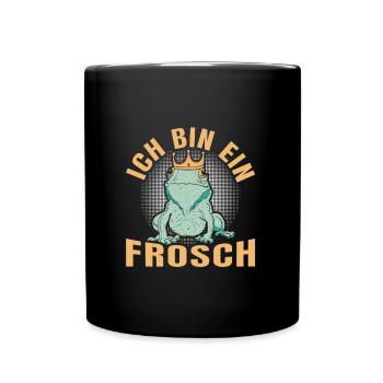 Karneval Party ICH BIN EIN FROSCH Lustiges - Tasse einfarbig - Schwarz - Vorne