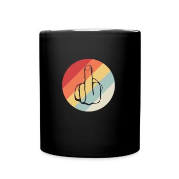 MITTELFINGER - FUCK YOU - STINKEFINGER - Tasse einfarbig - Schwarz - Vorne