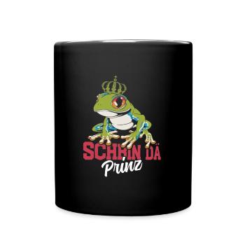 Karneval Kostüm Party SCHBIN DA PRINZ Lustiges - Tasse einfarbig - Schwarz - Vorne