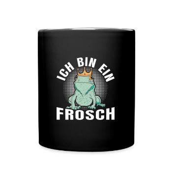 Karneval Party ICH BIN EIN FROSCH Lustiges - Tasse einfarbig - Schwarz - Vorne
