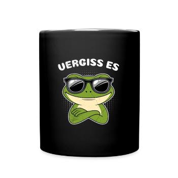 Karneval Froschkostüm VERGISS ES Lustiges - Tasse einfarbig - Schwarz - Vorne