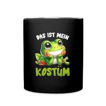 Karneval Party Frosch DAS IST MEIN FROSCH KOSTÜM - Tasse einfarbig - Schwarz - Vorne
