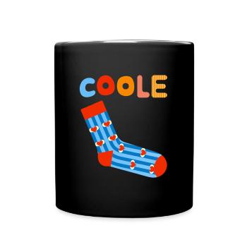 Chaussette cool - design motivant amusant - Mug uni - noir - Devant