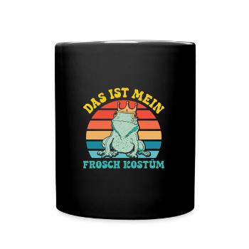 Karneval Party Frösche DAS IST MEIN FROSCHKOSTÜM - Tasse einfarbig - Schwarz - Vorne