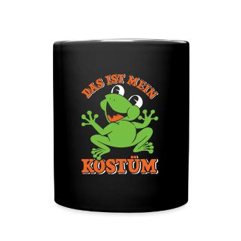 Karneval Party Frösche DAS IST MEIN FROSCHKOSTÜM - Tasse einfarbig - Schwarz - Vorne
