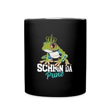 Karneval Kostüm Party SCHBIN DA PRINZ Lustiges - Tasse einfarbig - Schwarz - Vorne