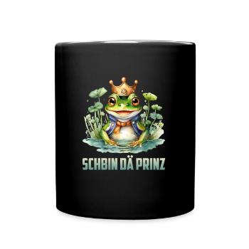 Karneval Kostüm SCHBIN DÄ PRINZ Lustiges - Tasse einfarbig - Schwarz - Vorne