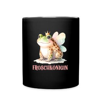 Karneval Party Kostüm FROSCHKÖNIGIN Lustiges - Tasse einfarbig - Schwarz - Vorne