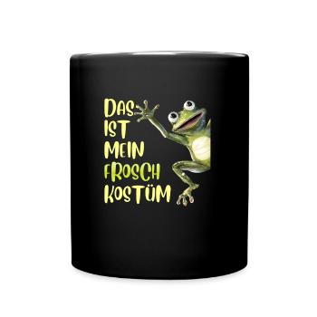 Karneval DAS IST MEIN FROSCH KOSTÜM Lustiges - Tasse einfarbig - Schwarz - Vorne