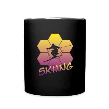 Ski fahren - Tasse einfarbig - Schwarz - Vorne