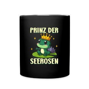 Karneval Kostüm PRINZ DER SEEROSE Frosch - Tasse einfarbig - Schwarz - Vorne