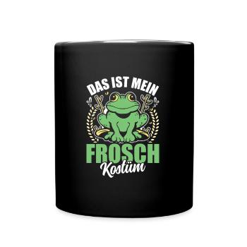 Karneval Party Frösche DAS IST MEIN FROSCHKOSTÜM - Tasse einfarbig - Schwarz - Vorne