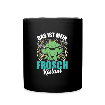 Karneval Party Frösche DAS IST MEIN FROSCHKOSTÜM - Tasse einfarbig - Schwarz - Vorne