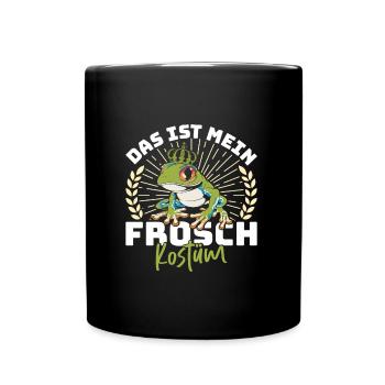 Karneval Party Frösche DAS IST MEIN FROSCHKOSTÜM - Tasse einfarbig - Schwarz - Vorne