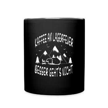 Kaffee Lagerfeuer Outdoor Abenteuer Camping Natur - Tasse einfarbig - Schwarz - Vorne