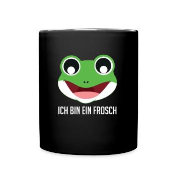 Froschkostüm ICH BIN EIN FROSCH Karneval - Tasse einfarbig - Schwarz - Vorne