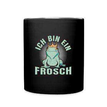 Karneval Party ICH BIN EIN FROSCH Lustiges - Tasse einfarbig - Schwarz - Vorne