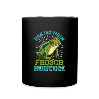 Karneval Party Frösche DAS IST MEIN FROSCHKOSTÜM - Tasse einfarbig - Schwarz - Vorne