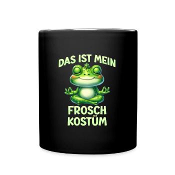Karneval Party DAS IST MEIN FROSCHKOSTÜM Lustiges - Tasse einfarbig - Schwarz - Vorne