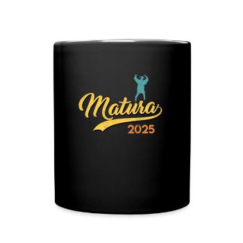 MATURA ABSCHLUSS 2025 Maturanten Lustiges - Tasse einfarbig - Schwarz - Vorne