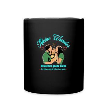Small miracles need great love - Baby Child - Full Colour Mug - black - Front