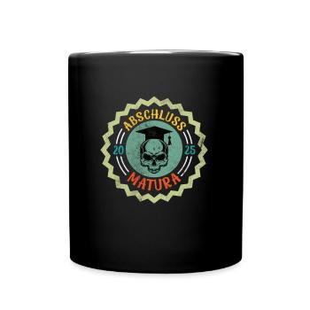 Maturant ABSCHLUSS MATURA Lustiges Matura - Tasse einfarbig - Schwarz - Vorne
