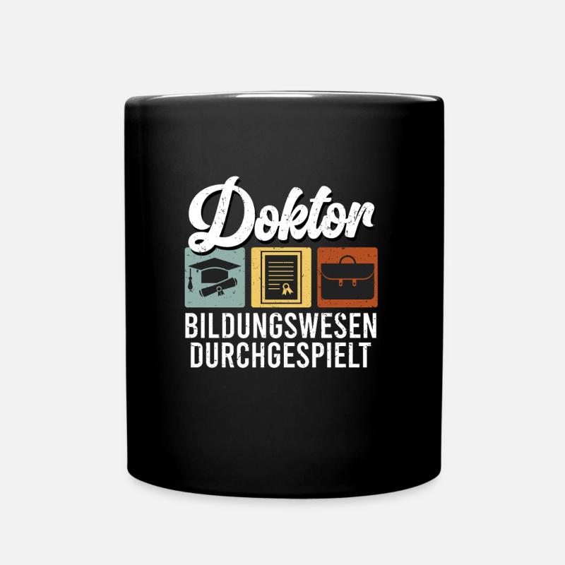 DOKTOR BILDUNGSWESEN DURCHGESPIELT Doktor Lustig - Tasse einfarbig - Schwarz
