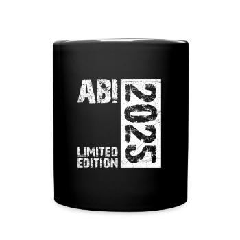 ABI 2025 Abitur Abschluss Lustiges Abiturienten - Tasse einfarbig - Schwarz - Vorne