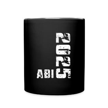 ABI 2025 Abitur Abschluss Lustiges Abiturienten - Tasse einfarbig - Schwarz - Vorne