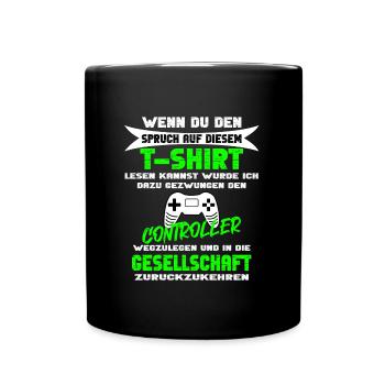 Gamer Shirt Cadeau Gamer Disant Tenue Cool - Mug uni - noir - Devant