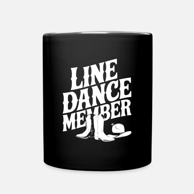 Line Dance Linedance mein Hobby Mitglied - Tasse einfarbig - Schwarz