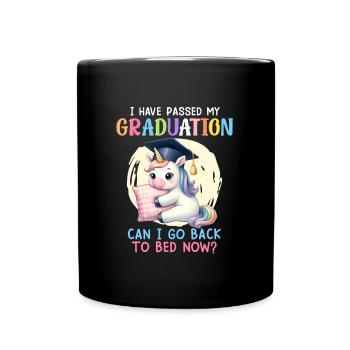 Abi HABE MEIN ABI GESCHAFFT KANN ICH INS BETT - Tasse einfarbig - Schwarz - Vorne