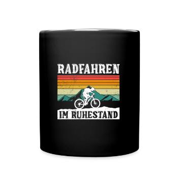 RADFAHREN IM RUHESTAND Radfahrer Lustiges - Tasse einfarbig - Schwarz - Vorne
