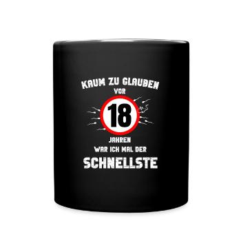 18 Birthday Adult Adult Gift Party - Full Colour Mug - black - Front