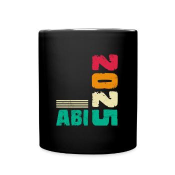 ABI 2025 Abitur Abschluss Lustiges Abiturienten - Tasse einfarbig - Schwarz - Vorne
