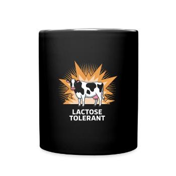 Lactose Tolerant Cow - Full Colour Mug - black - Front
