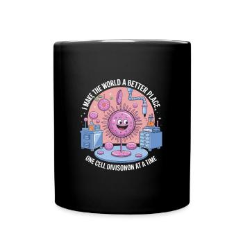 Cell Division Champion Cartoon - Tasse einfarbig - Schwarz - Vorne