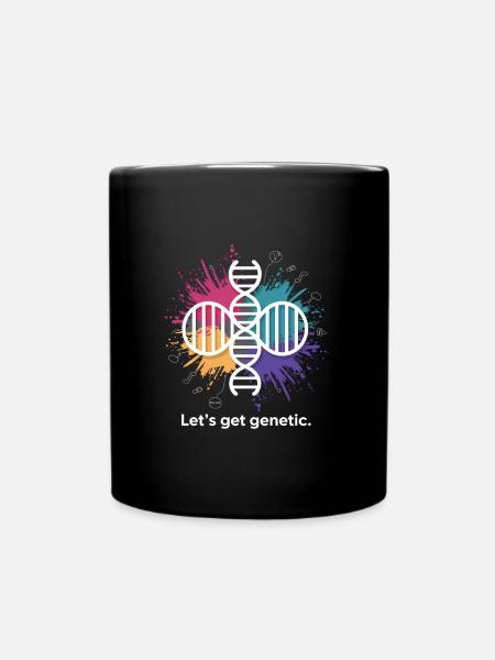 Genetik Wissenschaft Lustiger Spruch - Tasse einfarbig - Schwarz
