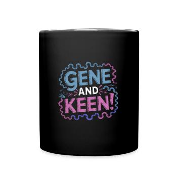 Genes and enthusiasm for science - Full Colour Mug - black - Front