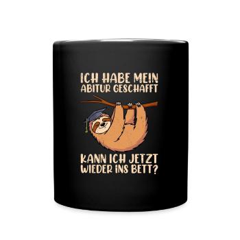 Abiturient Lustig HAB MEIN ABI GESCHAFFT Abitur - Tasse einfarbig - Schwarz - Vorne