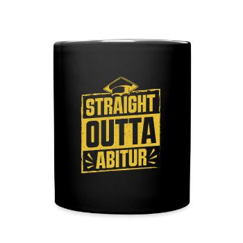 Abitur STRAIGHT OUTTA ABITUR Lustiges - Tasse einfarbig - Schwarz - Vorne