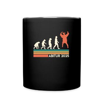 ABITUR 2025 ABI Abiturienten Lustiges Abi - Tasse einfarbig - Schwarz - Vorne