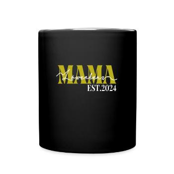 Mama Löwenherz 2024 Beste Mama Geschenk - Tasse einfarbig - Schwarz - Vorne