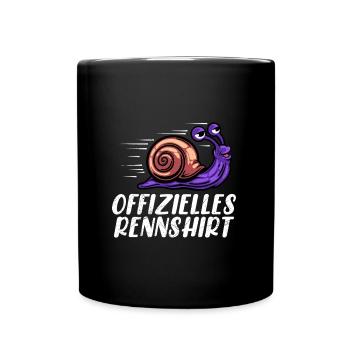 Läufer OFFIZIELLES RENNSHIRT Laufen Lustiges - Tasse einfarbig - Schwarz - Vorne