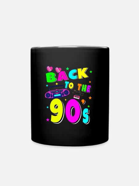 90's Music Party Shirt Retro Lifestyle - Full Colour Mug - black