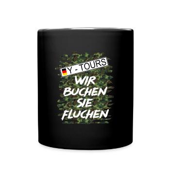 Shirt Wehrdienst Y-Tours - Tasse einfarbig - Schwarz - Vorne